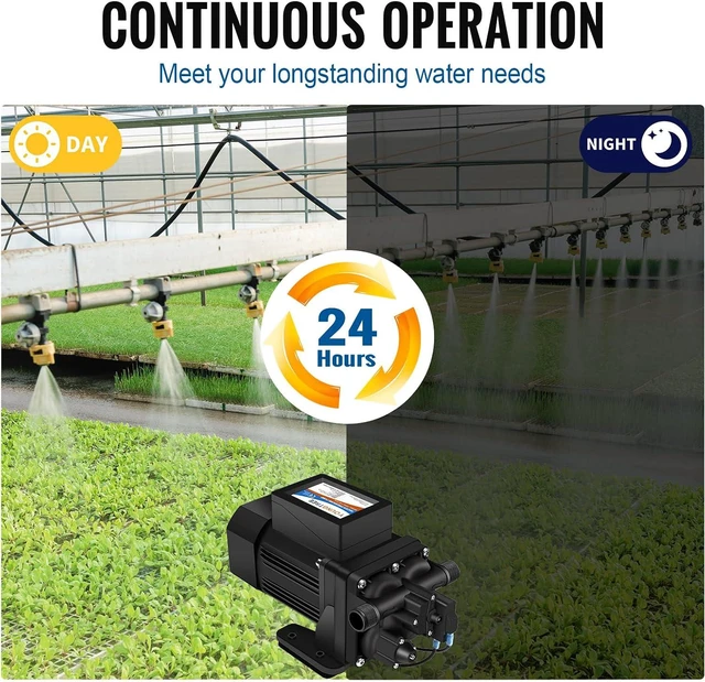 Alt view image 4 of 7 - Brushless 110V Water Pressure Transfer Pump Continuous Duty 6.0GPM 55PSI On Demand Fresh Water Diaphragm Pump 110 Volt AC for Irrigation Garden Home Pool Car Washing Rain Barrel Industry