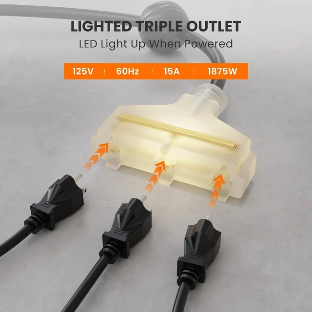 Alt view image 4 of 5 - Retractable Extension Cord Reel 50FT 12 Gauge SJTOW