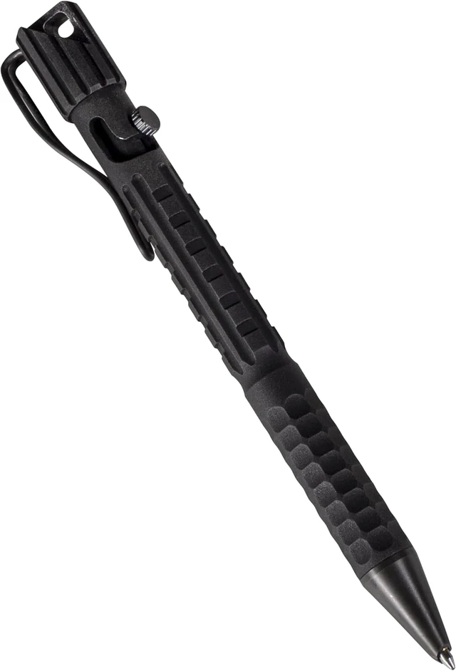 Main image of All-Weather Readiness Metal Tactical Pen, Bolt-Action Clicker, Glass Breaking Tip, Black Ink, Made in the USA (No. AO50)