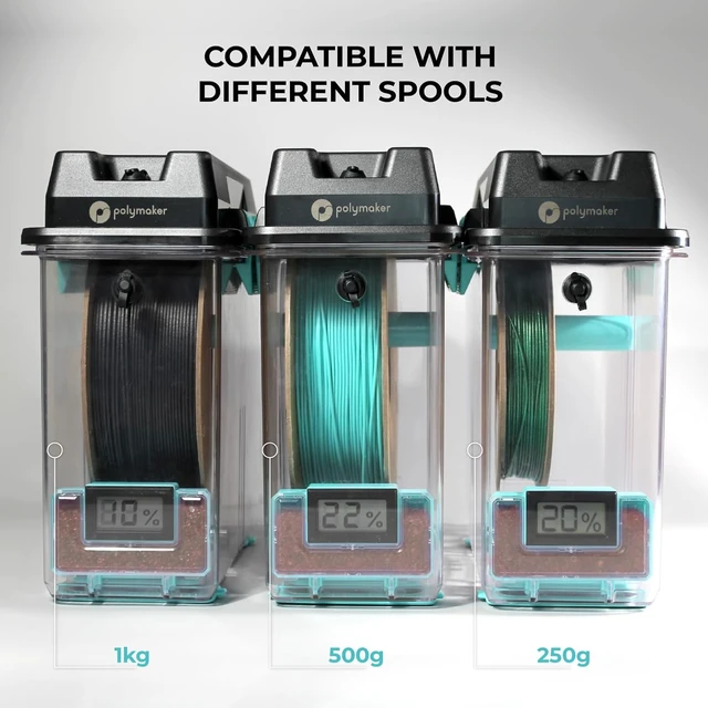 Alt view image 3 of 5 - Polydryer Filament Storage Box for 1kg PA Nylon PLA PETG, 4-Pack