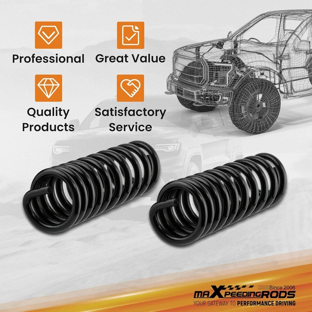 Alt view image 5 of 7 - 1.5" Front Leveling Lift Spring for Ford F150/Bronco 80-96