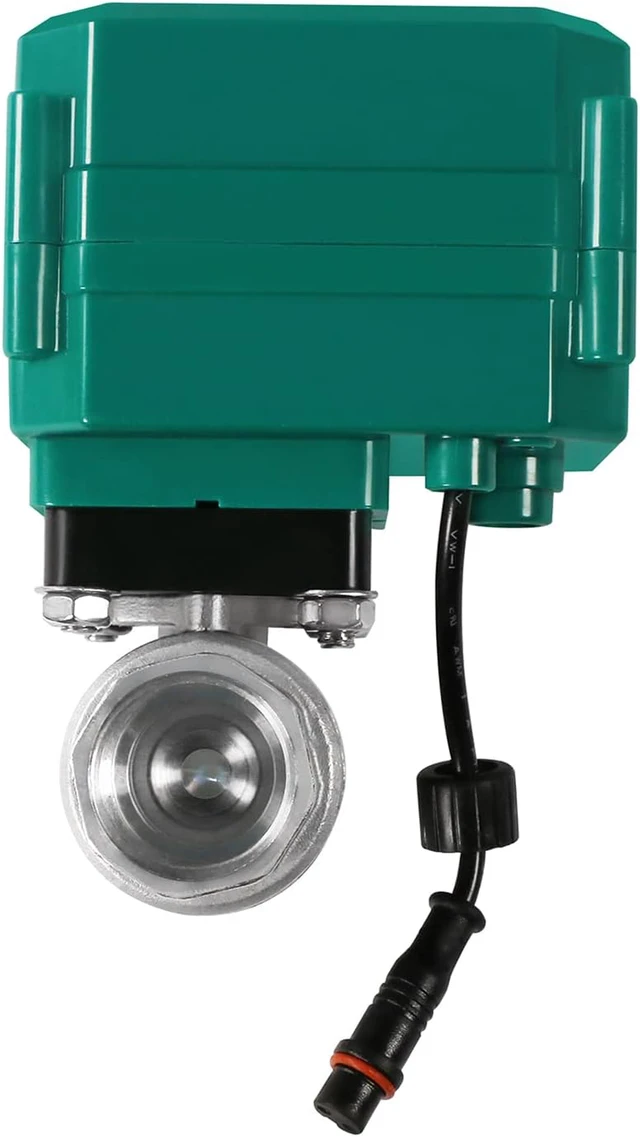 Alt view image 3 of 7 - 1" Smart Motorized Ball Valve - Remote App Mobile Control NSF Certified 304SS Electrical Ball Valve with Manual Switch, 5V DC USB Connection