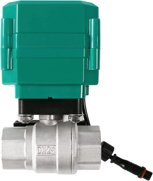 Alt view image 4 of 7 - 1" Smart Motorized Ball Valve - Remote App Mobile Control NSF Certified 304SS Electrical Ball Valve with Manual Switch, 5V DC USB Connection