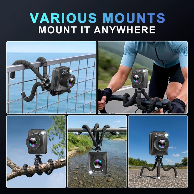 Alt view image 6 of 7 - 2026 Upgraded 4K Time Lapse Camera Outdoor Construction Plant Weather Life, Manual Focus, IP66 Waterproof, 6 Month Battery Life, 32GB TF Card Included