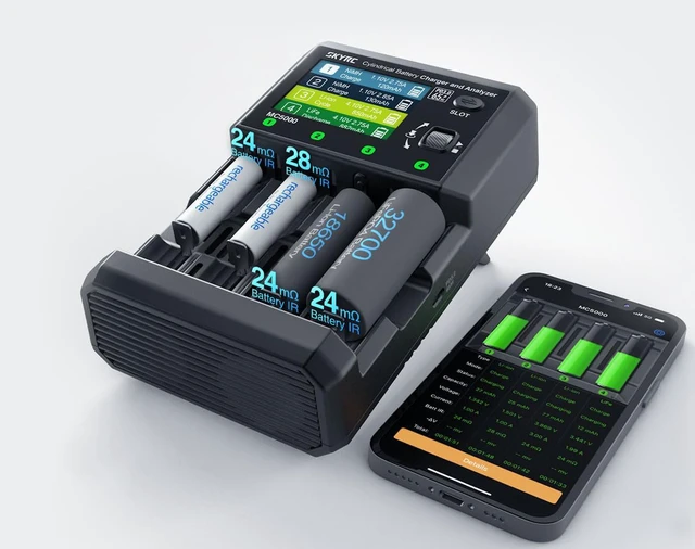 Alt view image 2 of 7 - MC5000 Cylindrical Battery Charger and Analyzer MAXBUSTER Versatile Precise for Li-ion, Li-ion HV, LiFePO4, NiMH, NiCd, NiZn, RAM, LTO Na-ion Cylindrical Batteries This Powerhouse Handles Them All.