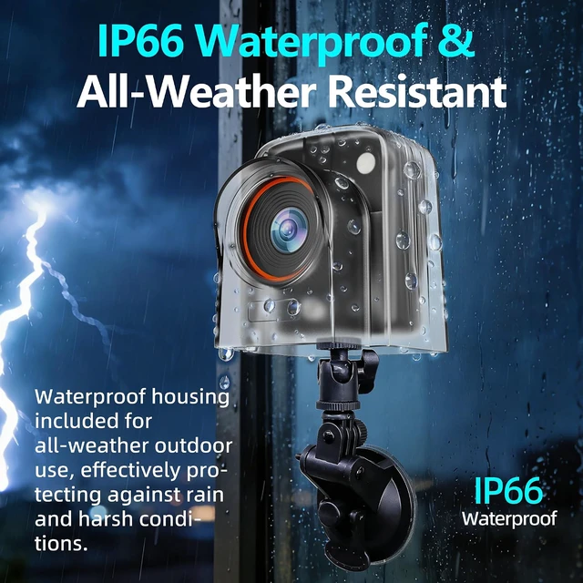 Alt view image 6 of 7 - Time Lapse Camera,1296P FHD MP4 Video&48MP, Outdoor IP66 Waterproof Timelapse Camera,Captures Plant Growth,Records Garden & Construction,Tracks Weather,6-Month Battery Life,Includes 32GB TF Card