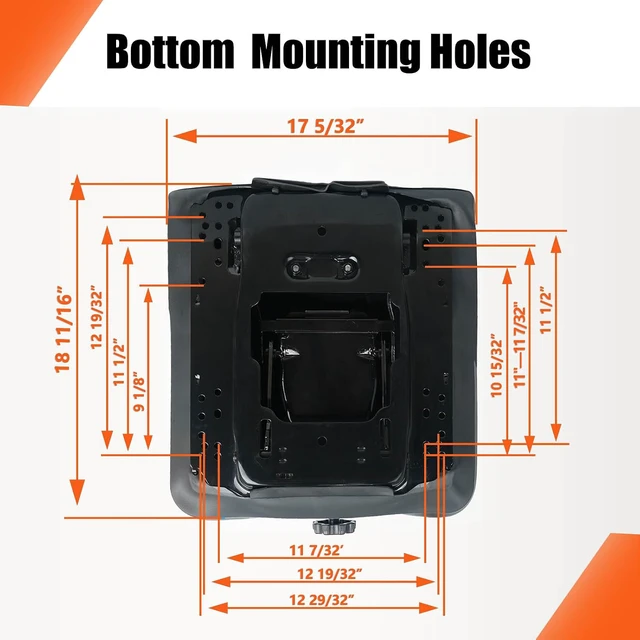 Alt view image 3 of 7 - Seat Suspension Kit Without Seat Slider for Zero Turn Lawn Mower Tractor Forklift, Compatible with Most Aftermarket Seats - Same Day Shipping