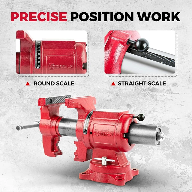 Alt view image 2 of 7 - 5 UPG 360° Positioning Bench Vise, 8800LB Force