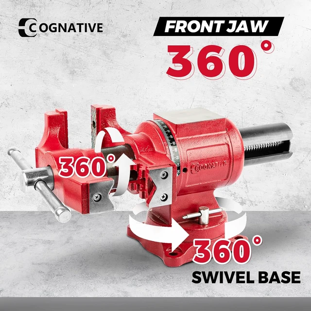 Alt view image 3 of 7 - 5 UPG 360° Positioning Bench Vise, 8800LB Force