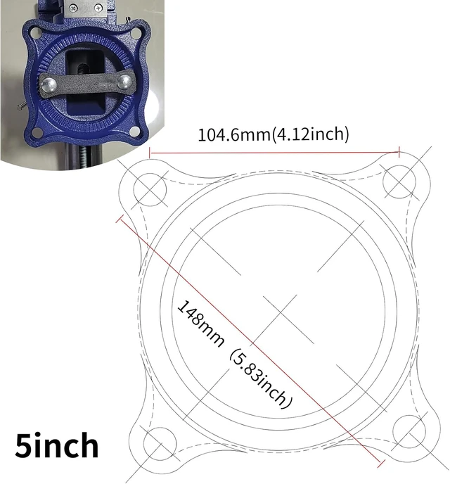 Alt view image 7 of 7 - 5 UPG 360° Positioning Bench Vise, 8800LB Force
