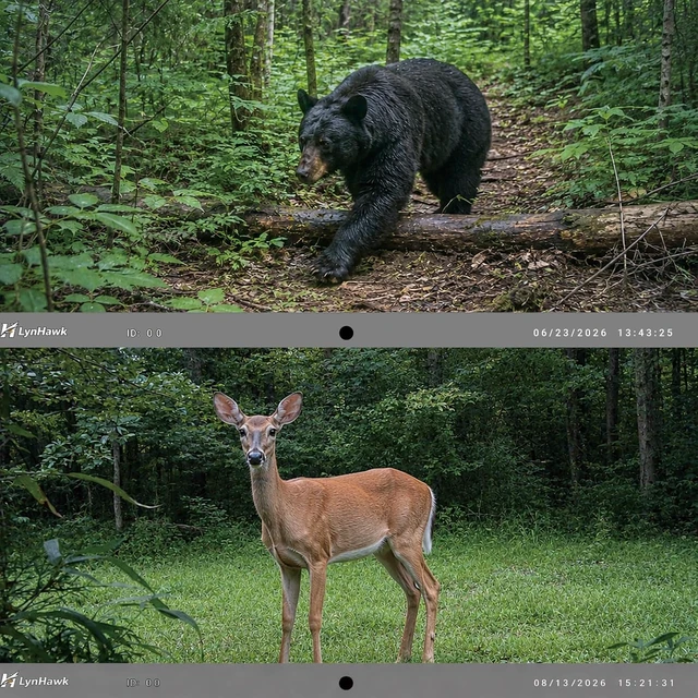 Alt view image 2 of 7 - 3 Pack Trail Camera, Mini Game Camera with Night Vision Motion Activated, 0.05s Trigger, IP66 Waterproof Trail Cam for Wildlife Monitoring, Outdoor Scouting & Security