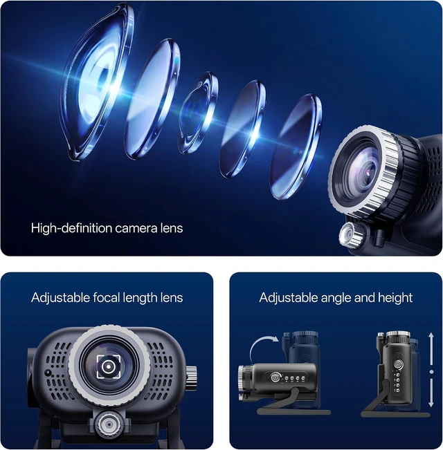 Alt view image 3 of 7 - 3D Galaxy Projector Night Light, Star Projector for Kids