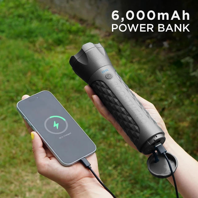 Alt view image 4 of 7 - BoostHero Portable Car Battery Jump Starter, 6,000mAh Power Bank, LED Flashlight, with Smart Jumper Cables for up to 6.0L Gas/4.0L Diesel Engines (Black)