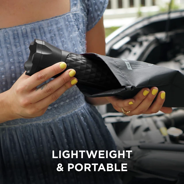 Alt view image 6 of 7 - BoostHero Portable Car Battery Jump Starter, 6,000mAh Power Bank, LED Flashlight, with Smart Jumper Cables for up to 6.0L Gas/4.0L Diesel Engines (Black)