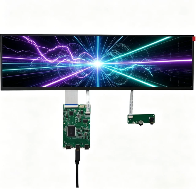 Main image of 14.5 Inch 2.5K Touchscreen Bar Monitor, 2560×720 IPS Portable LCD Screen with 10-Point Touch, 60Hz Refresh Rate, 350nit Brightness, USB-C Driver Board YX-2.5K for DIY Game PC (No Shell)