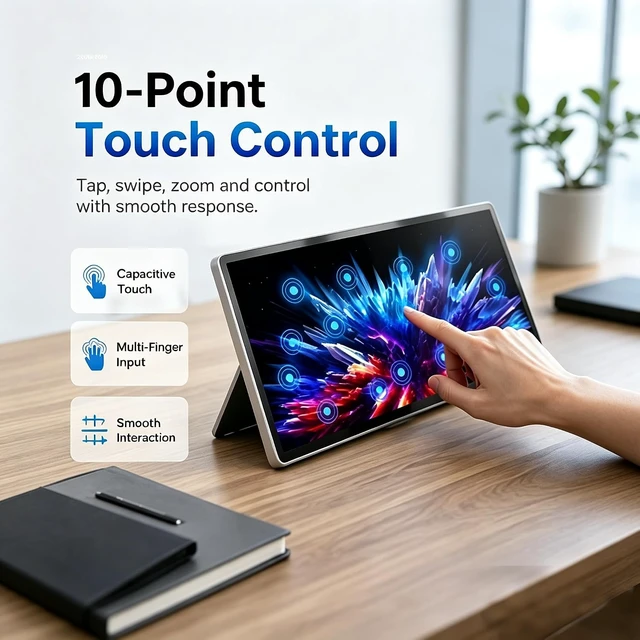 Alt view image 7 of 7 - 14.5 Inch 2.5K Touchscreen Bar Monitor, 2560×720 IPS Portable LCD Screen with 10-Point Touch, 60Hz Refresh Rate, 350nit Brightness, USB-C Driver Board YX-2.5K for DIY Game PC (No Shell)