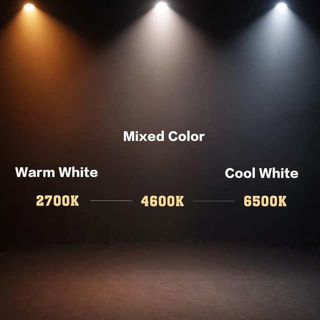 Alt view image 3 of 6 - LED COB 200W Par Lights, Cool White and Warm White Stage Wash Lights