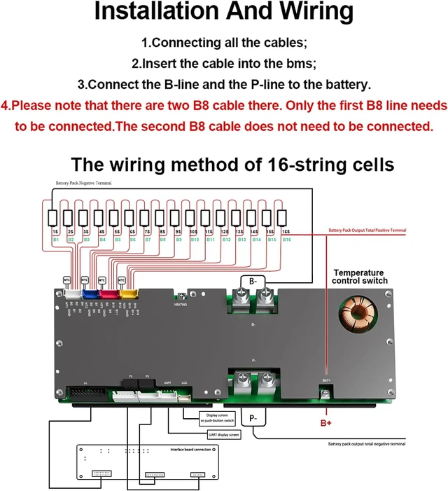 Alt view image 7 of 7 - JK-PB2A16S15P V19 8S-16S 24V-48V 150A Inverter BMS, 2A Active Balance