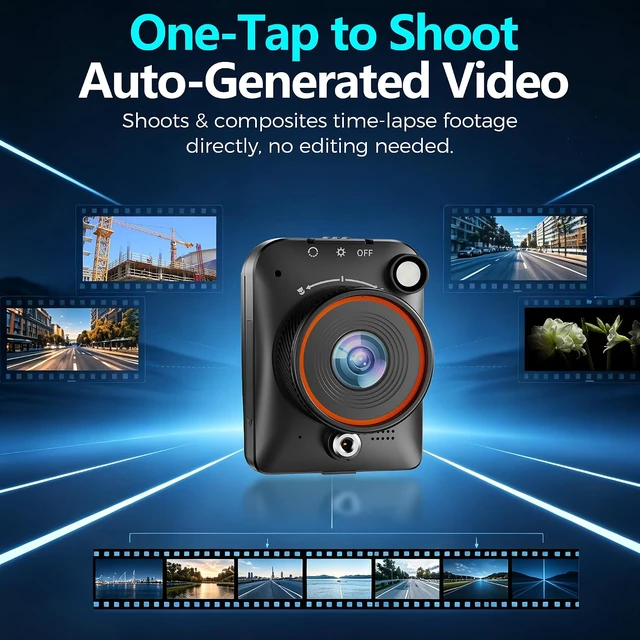 Alt view image 2 of 6 - Time Lapse Camera WiFi, 4K Outdoor Timelapse Camera with App, Solar Ready, IP66 Waterproof, 110° Wide Angle, Long Battery Life, 32GB Card, for Construction, Building & Renovation Monitoring