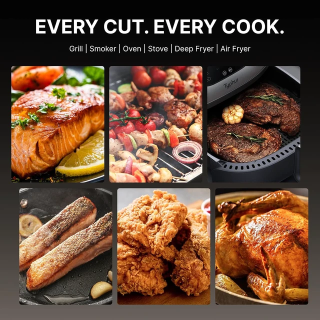 Alt view image 7 of 7 - Sync Gold Dual Wireless WiFi Meat Thermometer Carrying Case Included
