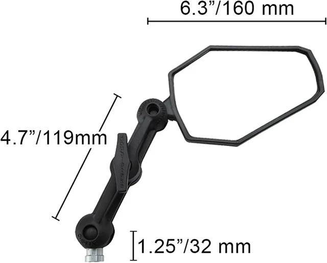 Alt view image 2 of 7 - Doubletake Adventure 4.7" Mirror Kit 2.0, Universal Fit Folding Motorcyle Mirrors, Guaranteed for Life