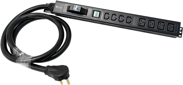 Alt view image 4 of 7 - Surge Protection, Metered, Basic 220v/50a, L6-50P Input, (4-C13 & 4C19) Outlets, 1U Vertical Rackmount (C13) 3 Year Warranty 12,000 Watts Crypto Mining