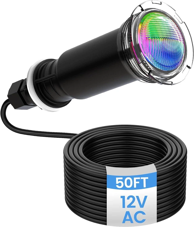 Main image of 1.5 Inch Pool Light Compatible with Pentair GloBrite MicroBrite 50ft Cord