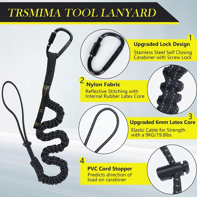 Alt view image 2 of 7 - TRSMIMA Safety Tether Lanyard Tool - Strap for Hand Tools 50 Pack