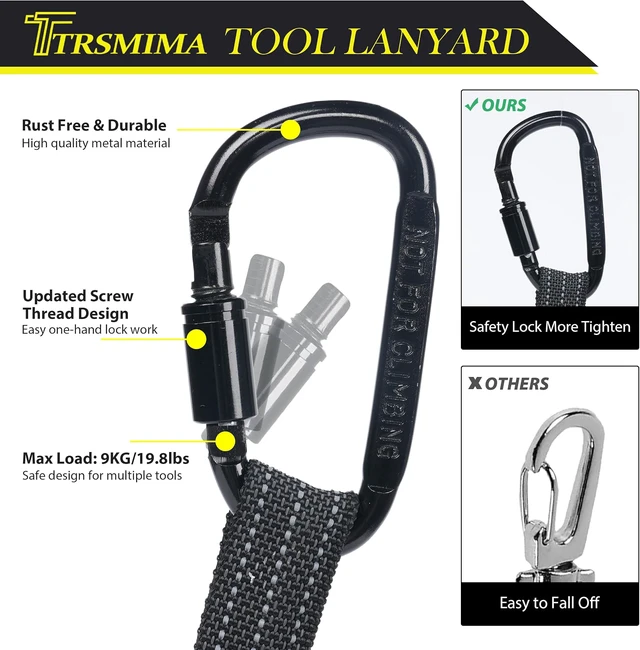 Alt view image 3 of 7 - TRSMIMA Safety Tether Lanyard Tool - Strap for Hand Tools 50 Pack