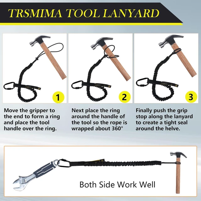 Alt view image 7 of 7 - TRSMIMA Safety Tether Lanyard Tool - Strap for Hand Tools 50 Pack
