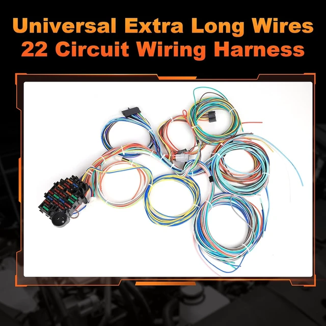 Alt view image 2 of 7 - Universal 22 Circuit Wiring Harness Kit for 1960-1986 Chevy Pickup Truck