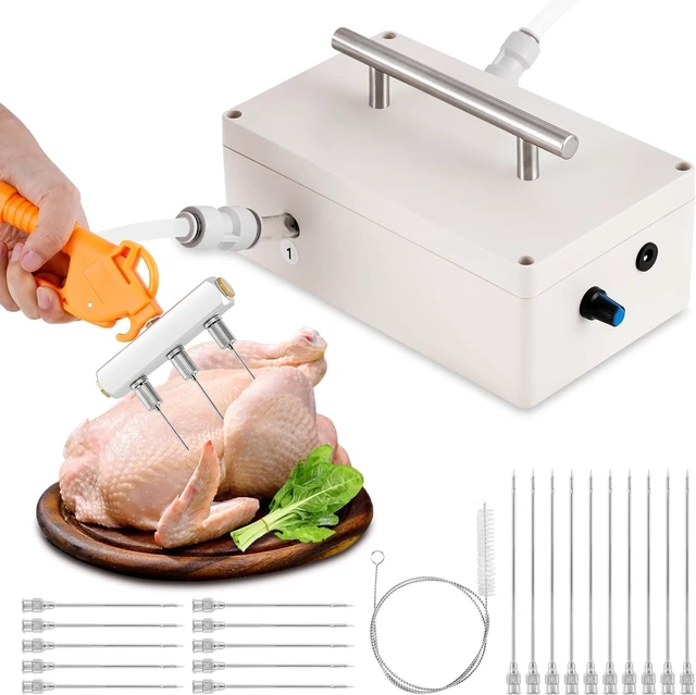Main image of Electric Meat Injector Gun Pump with Hose, 65W Marinade Injector Syringe with 20 Needles for Home Grilling, Family Parties & Outdoor Cooking Turkey, Pork, Beef (Yellow)