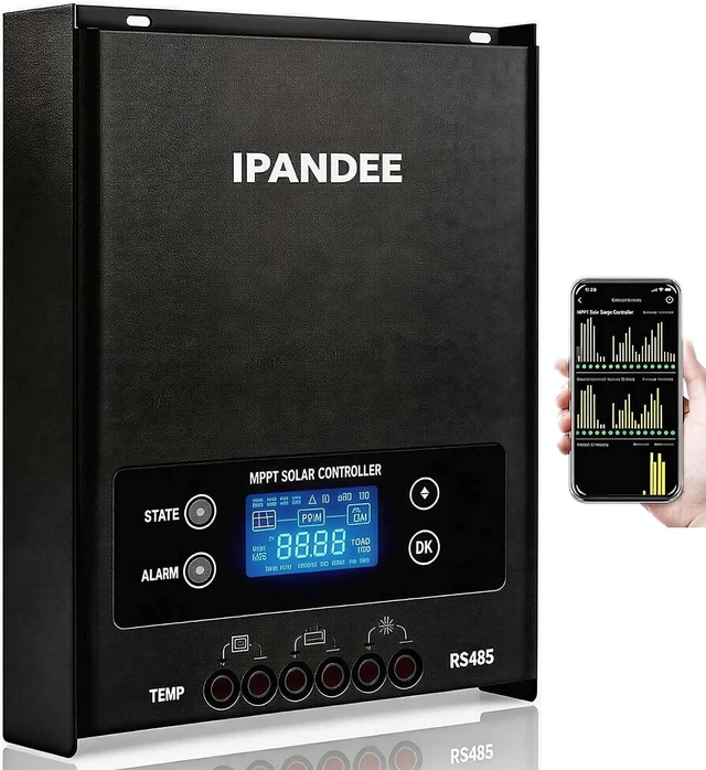 Main image of 100A MPPT Solar Charge Controller 250VDC Max Input,99.9% Efficiency,12V/24V/36V/48V Auto,APP Monitoring,100 Amp LCD Display Solar Panel Regulator for Lithium/Lead-Acid Battery,Solar System RV Off-Grid