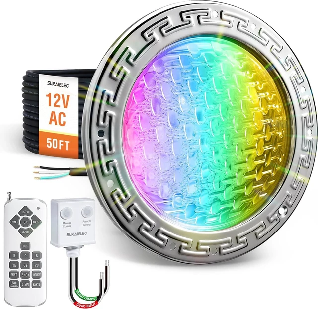 Main image of 12V AC Pool Lights for Inground Pool, 10 Inch, Color Changing