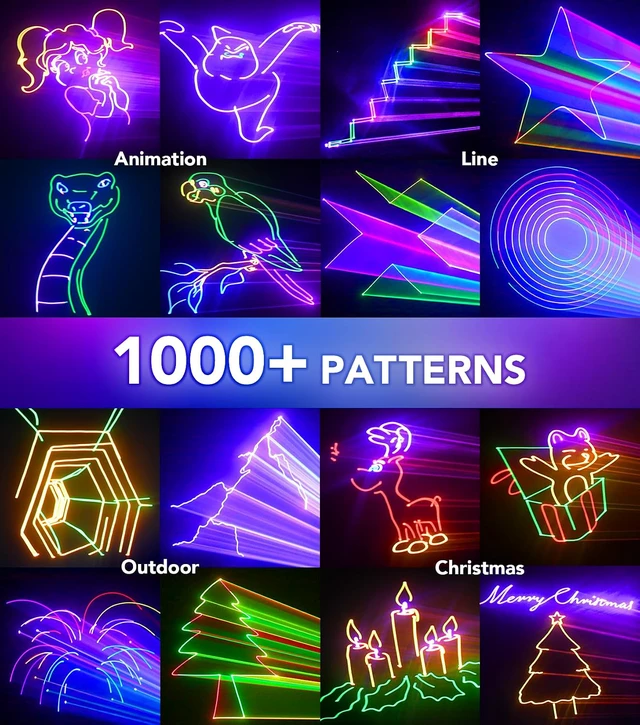 Alt view image 3 of 7 - App DJ Laser Light, 200+ 3D Animations, Custom Text & Patterns