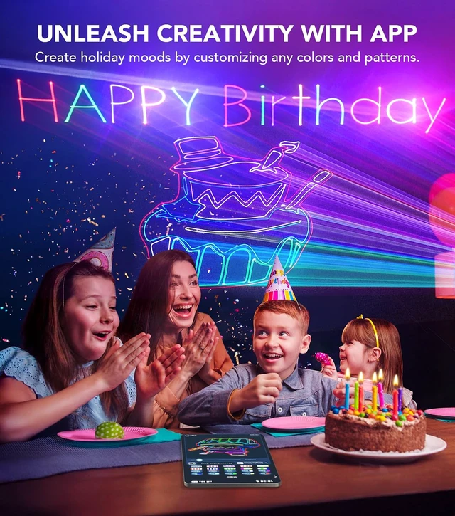 Alt view image 4 of 7 - App DJ Laser Light, 200+ 3D Animations, Custom Text & Patterns