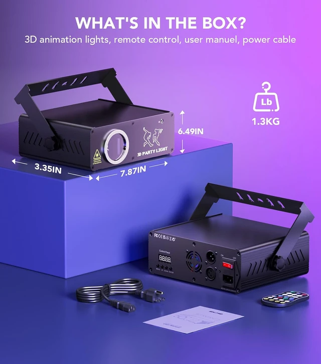 Alt view image 7 of 7 - App DJ Laser Light, 200+ 3D Animations, Custom Text & Patterns