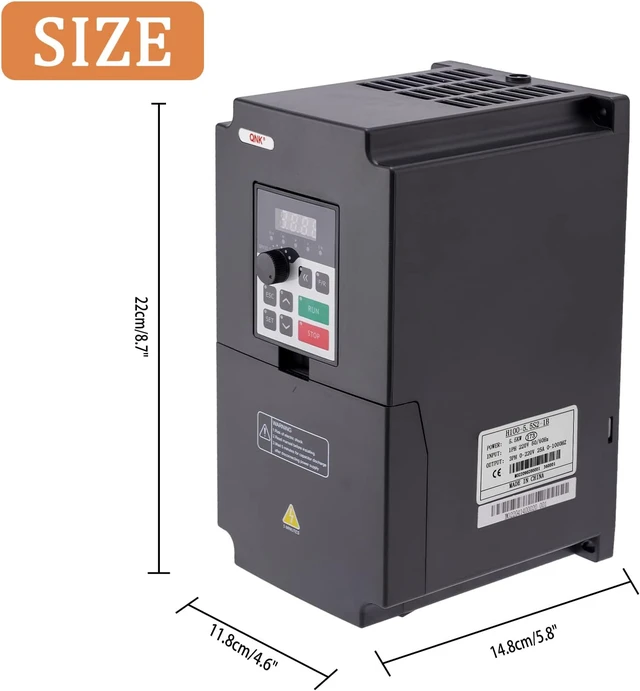 Alt view image 2 of 7 - 5.5KW 7.5HP 220V AC 25A VFD Converter Single to 3 Phase Inverter
