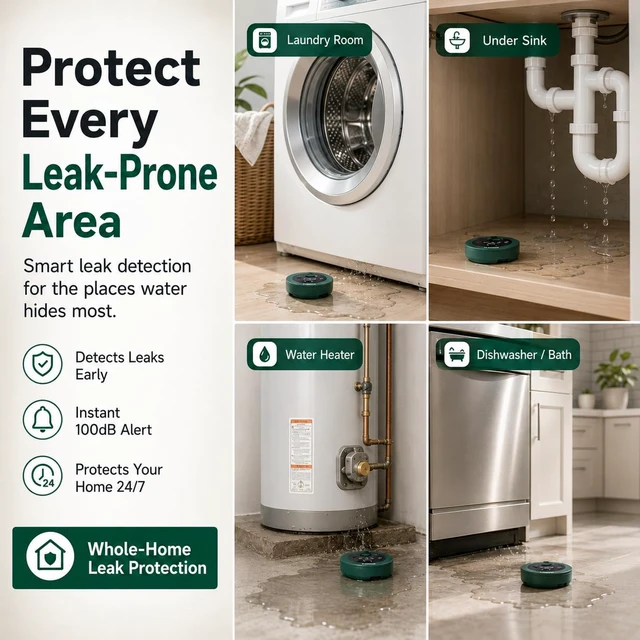 Alt view image 5 of 7 - Smart Automatic Water Shutoff Valve & Leak Detector, 15 Sec Auto Shut-Off, Real-Time Leak Detection, No WiFi Required, Whole-Home Leak Protection System, 1640 ft LoRa Coverage, Fits 3/4" & 1" Pipes
