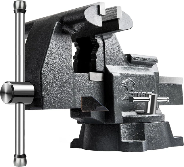 Main image of CR80A 8 Inch Bench Vise Heavy Duty with Anvil and 210°Swivel Base