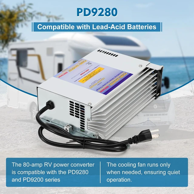 Alt view image 3 of 7 - PD9280AV 80Amp RV Inverter Converter Charger, Intelligent Rv Converter/Charger for Lead Acid Battery, Compatible with PD9280AV and PD9200 Series Power Converter/Charger for RV Camper Caravans