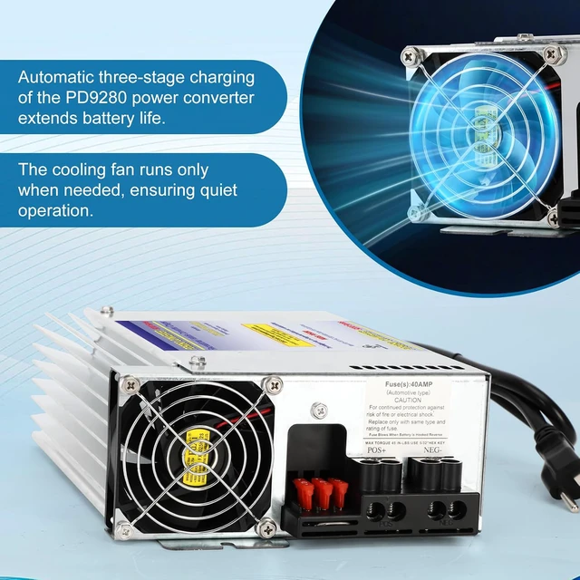 Alt view image 5 of 7 - PD9280AV 80Amp RV Inverter Converter Charger, Intelligent Rv Converter/Charger for Lead Acid Battery, Compatible with PD9280AV and PD9200 Series Power Converter/Charger for RV Camper Caravans