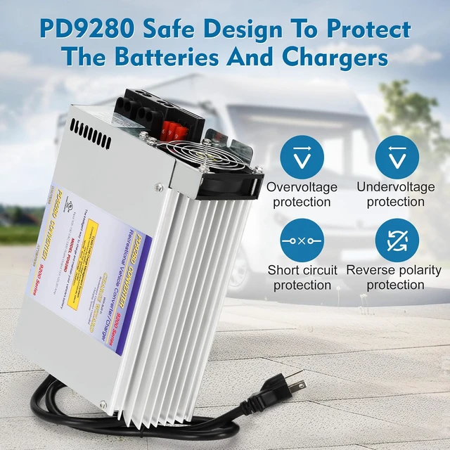 Alt view image 6 of 7 - PD9280AV 80Amp RV Inverter Converter Charger, Intelligent Rv Converter/Charger for Lead Acid Battery, Compatible with PD9280AV and PD9200 Series Power Converter/Charger for RV Camper Caravans
