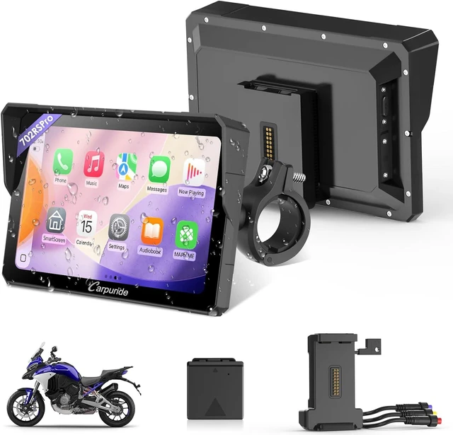 Main image of W702RS PRO 7" Motorcycle Wireless CarPlay & Android Auto with BSD Radar
