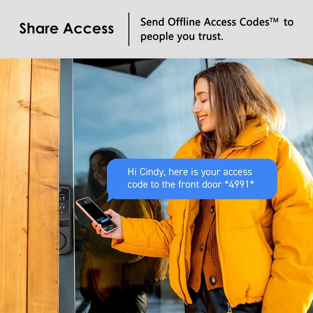 Alt view image 5 of 7 - Secure Plus RFID Smart Deadbolt Lock Keyless Entry with Fingerprint