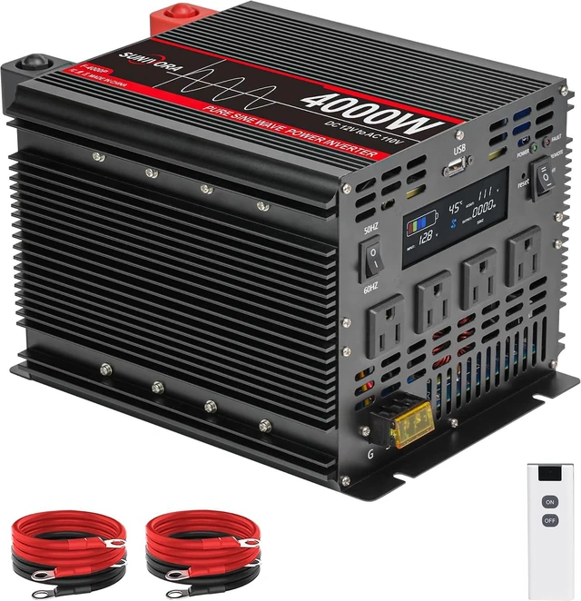 Main image of 4000W Pure Sine Wave Power Inverter 12V DC to 110V/120V AC