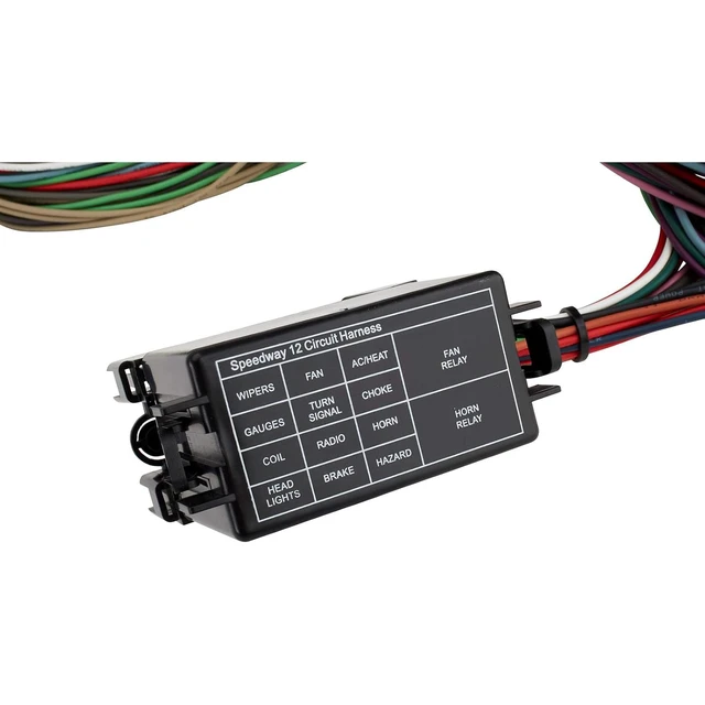 Alt view image 5 of 7 - 12 Circuit Mini-Fuse Universal Hot Rod Wiring Harness & Accessories Kit