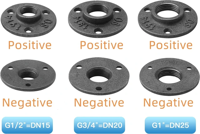 Alt view image 3 of 7 - 30-Pack 1" Malleable Iron Floor Flange with Threaded Hole for DIY, Furniture & Shelving