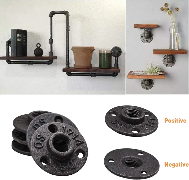 Alt view image 4 of 7 - 30-Pack 1" Malleable Iron Floor Flange with Threaded Hole for DIY, Furniture & Shelving