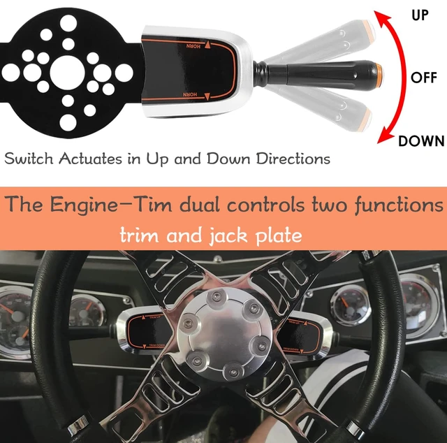 Alt view image 5 of 7 - Fingertip Tilt Jack Plate Lever Control Switch for Seastar Hydraulic & Cable Steering, PT2000-1P/2P